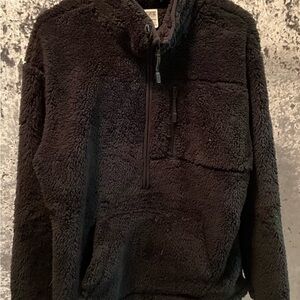 XS PINK Victoria’s Secret Black Fleece Pullover